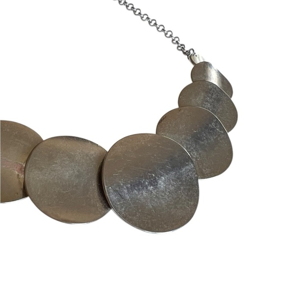 Vintage Silver-tone Chunky Adjustable 90s Y2K Necklace - Picture 2 of 7